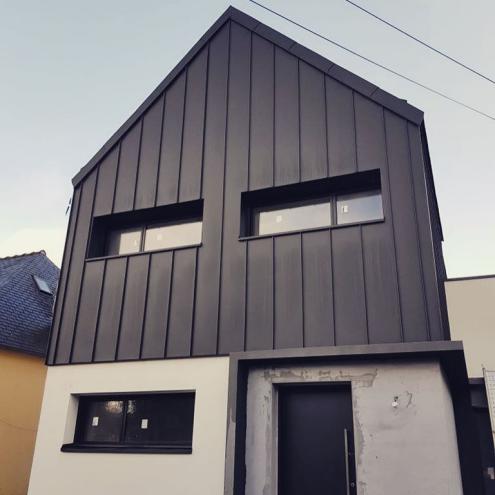 Pose d'un bardage à Quimper