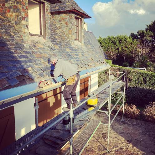 Remplacement des gouttières et habillage en aluminium