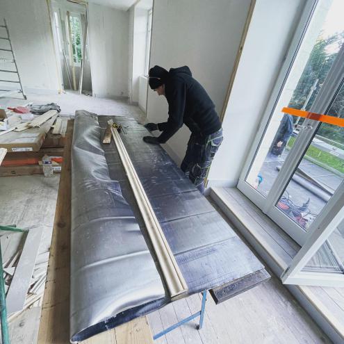 Réalisation d'un balcon plomb à Fouesnant