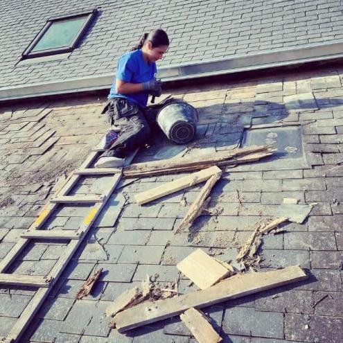 Rénovation de la toiture, réfexion de la charpente, islolation par l'extérieur