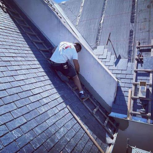 Réfection d'une toiture à Pleuven