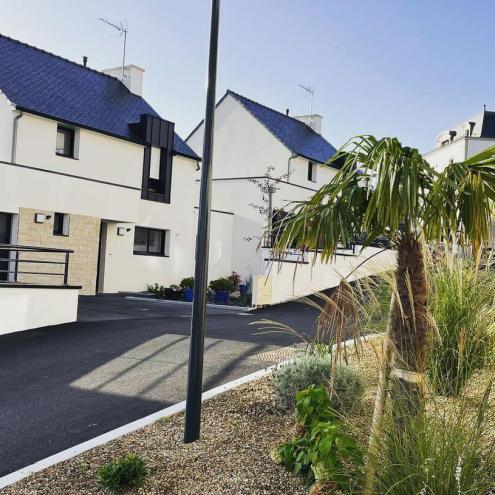 Couverture ardoises naturelles et zinc centre-ville de Fouesnant