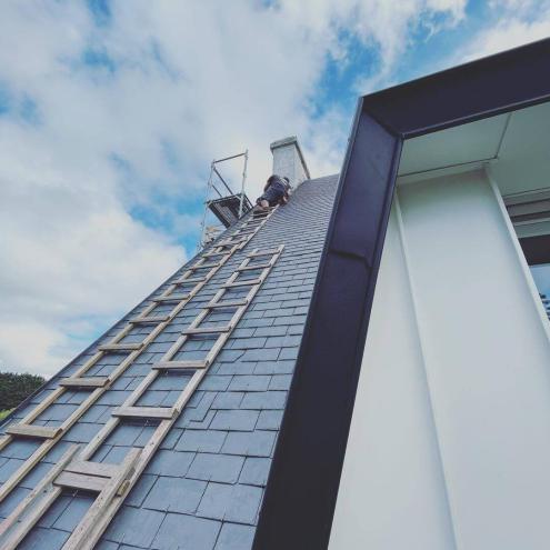 Rénovation d'une toiture sur la commune de Pleuven