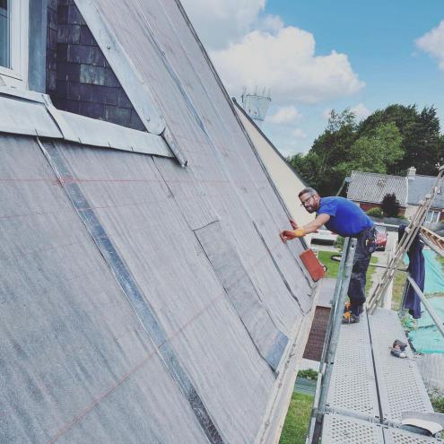 Rénovation d'une toiture sur la commune de Pleuven