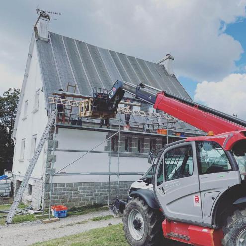 Rénovation d'une toiture sur la commune de Pleuven