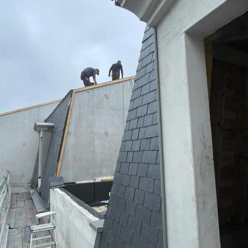 Chantier de couverture à Quimper