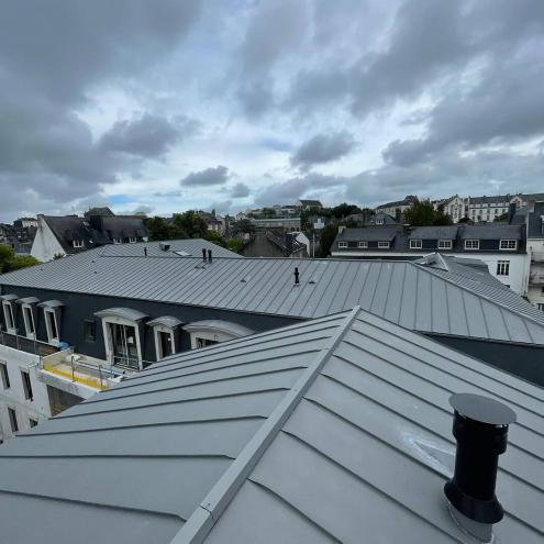 Chantier de couverture à Quimper