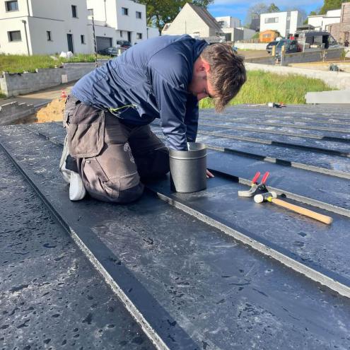 Réalisation d'une couverture toit plat à Quimper
